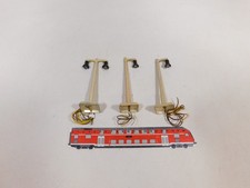3x Märklin H0 00 AC Guss Bogenlampe Lampe Leuchte geprüft 448/1 448/2 #DV675-2