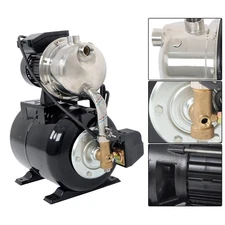 1.6HP Shallow Well Pump Stainless Steel Pump With Pressure Tank 115V 1320GPH