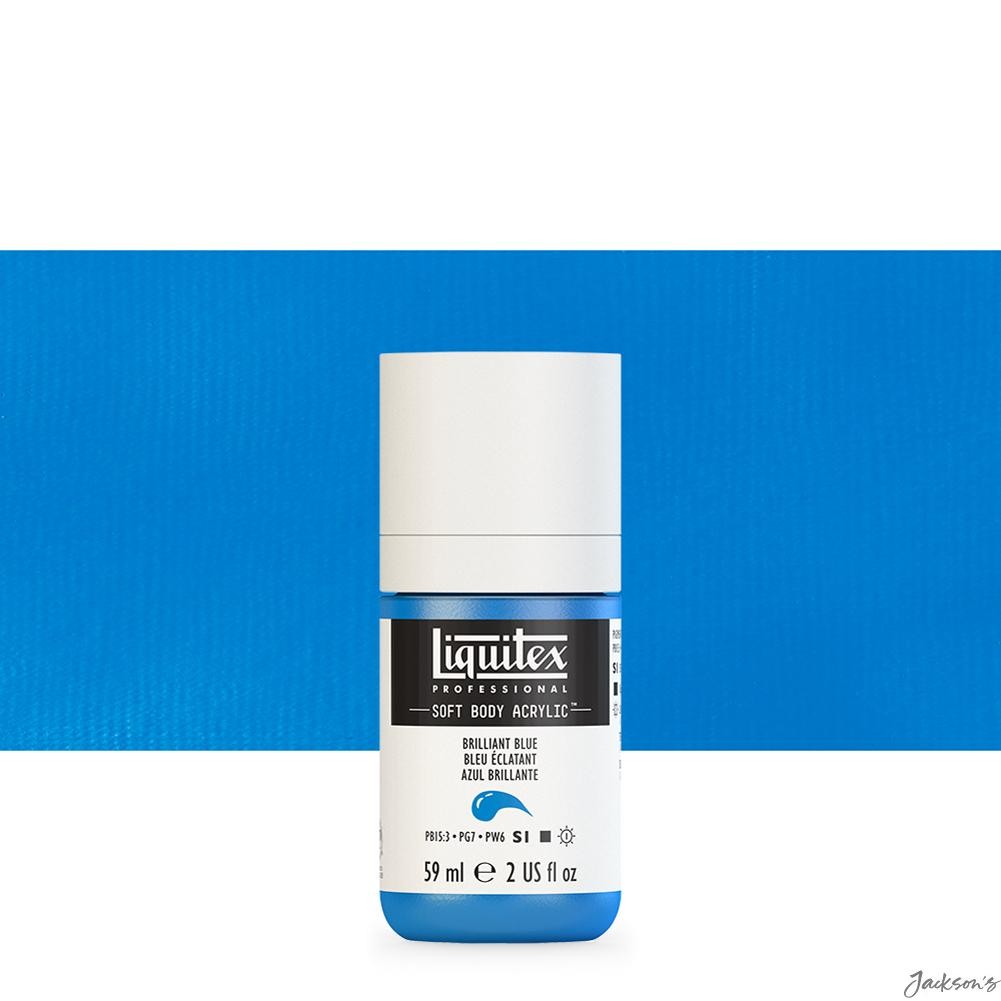 Liquitex Professional Soft Body Acrylic Paint 59ml Brilliant Blue Satin Finish