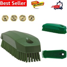 Vikan 64402 Stiff Nail Scrubbing Brush Clean Bathroom Kitchen Upholstery Fabr...