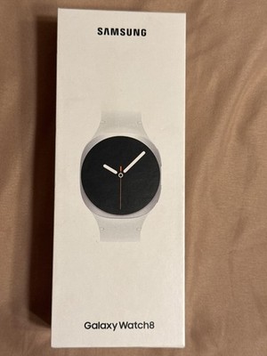 New , Samsung Galaxy Watch8 44mm Bluetooth Smart Watch, Silver, White Band