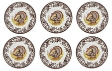 Spode woodland set of SIX Ascot bowls- 6 turkeys---3664---