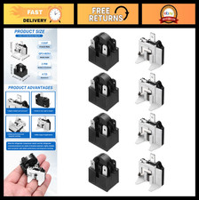 4 Set PTC Refrigerator Starter Relay 4.7 Ohm 3 Pin 1/2HP Freezer Protector