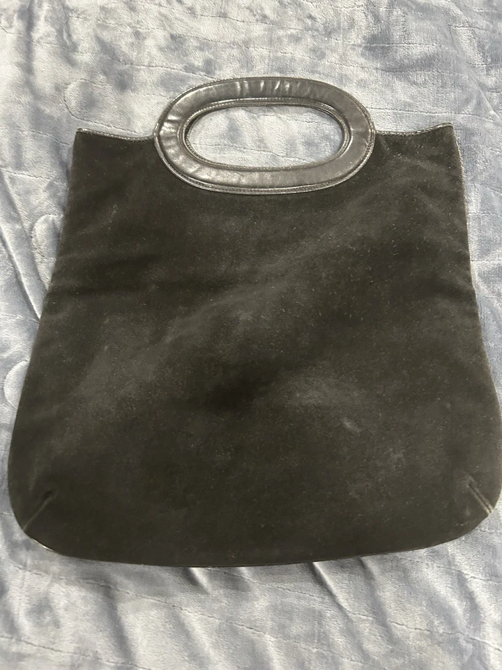 Vintage Celine Black Suede Tote - Image 2 of 4
