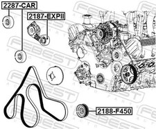 Keilriemenscheibe 2188-F450 FEBEST für FORD USA FORD AUSTRALIA