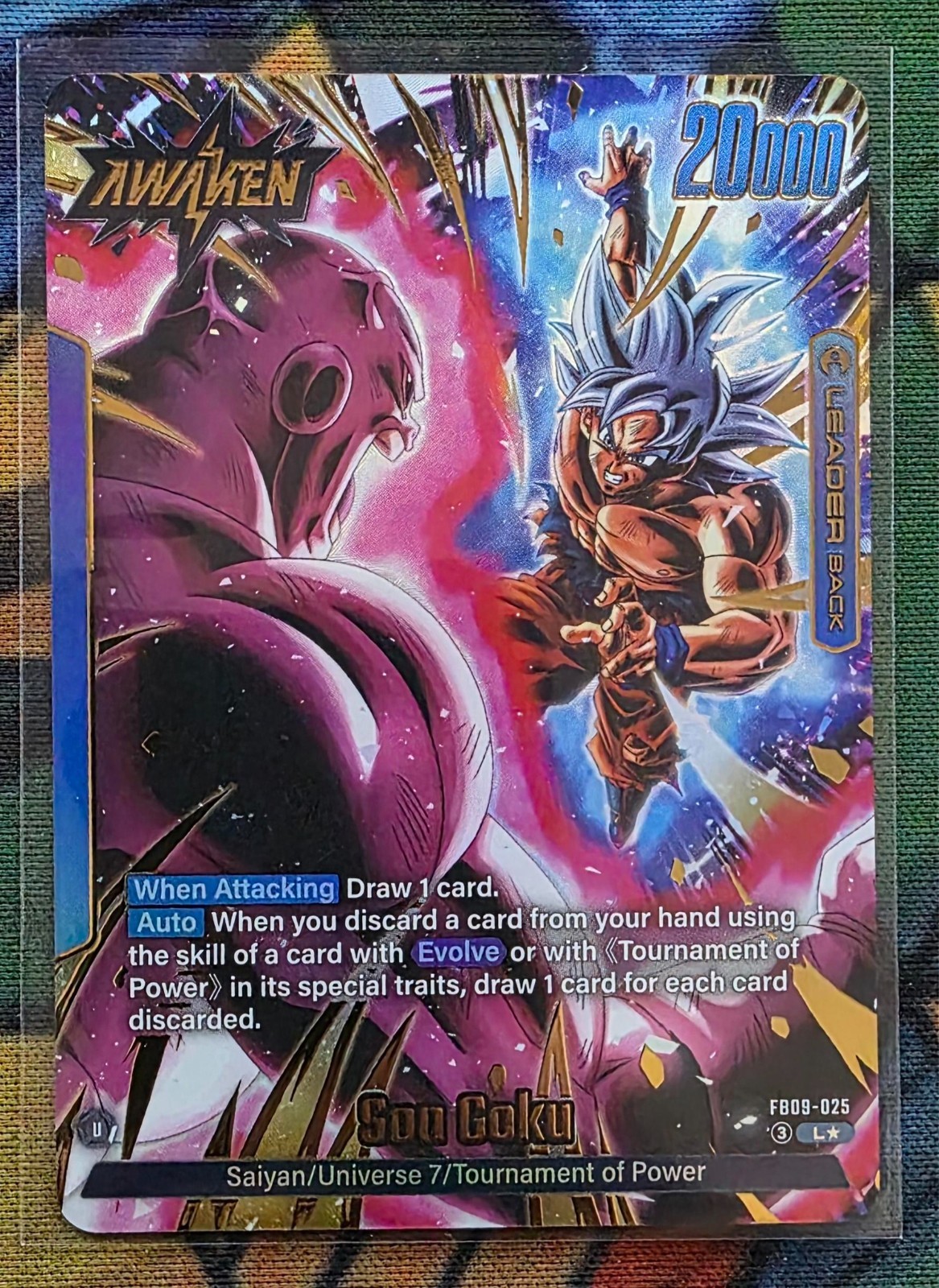 Dragon Ball Super Fusion World Son Goku FB09-025 Alt Art L* Mint