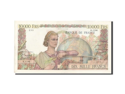 Billet, France, 10,000 Francs, 10 000 F 1945-1956 ''Génie Français'', 1951 - Photo 1/2