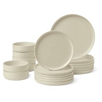 Amazon Basics 18-Tlg. Steingutgeschirr Set SpüLmaschinenfest Elfenbeinfarben