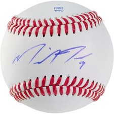 Mike Jacobs Signed Baseball NY Mets Miami Marlins Autographed Photo Proof COA