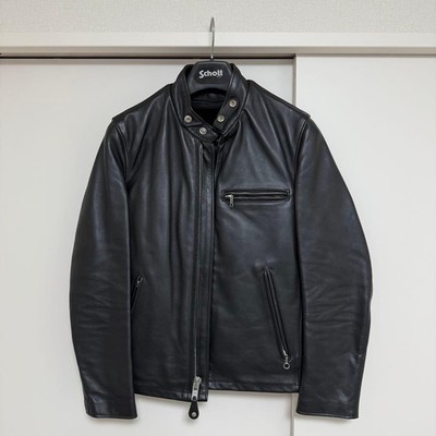 Schott 641 Black Leather Single Riders Jacket Cowhide | eBay