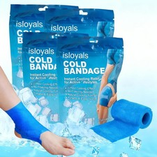 4 Packs Ice Tape, Self Sticking Bandage Wrap,Instant Cold Compression Tape Wrap,