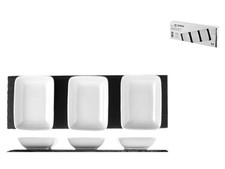 Tray Slate 30x10cm With 3 Cups Porcelain H&h