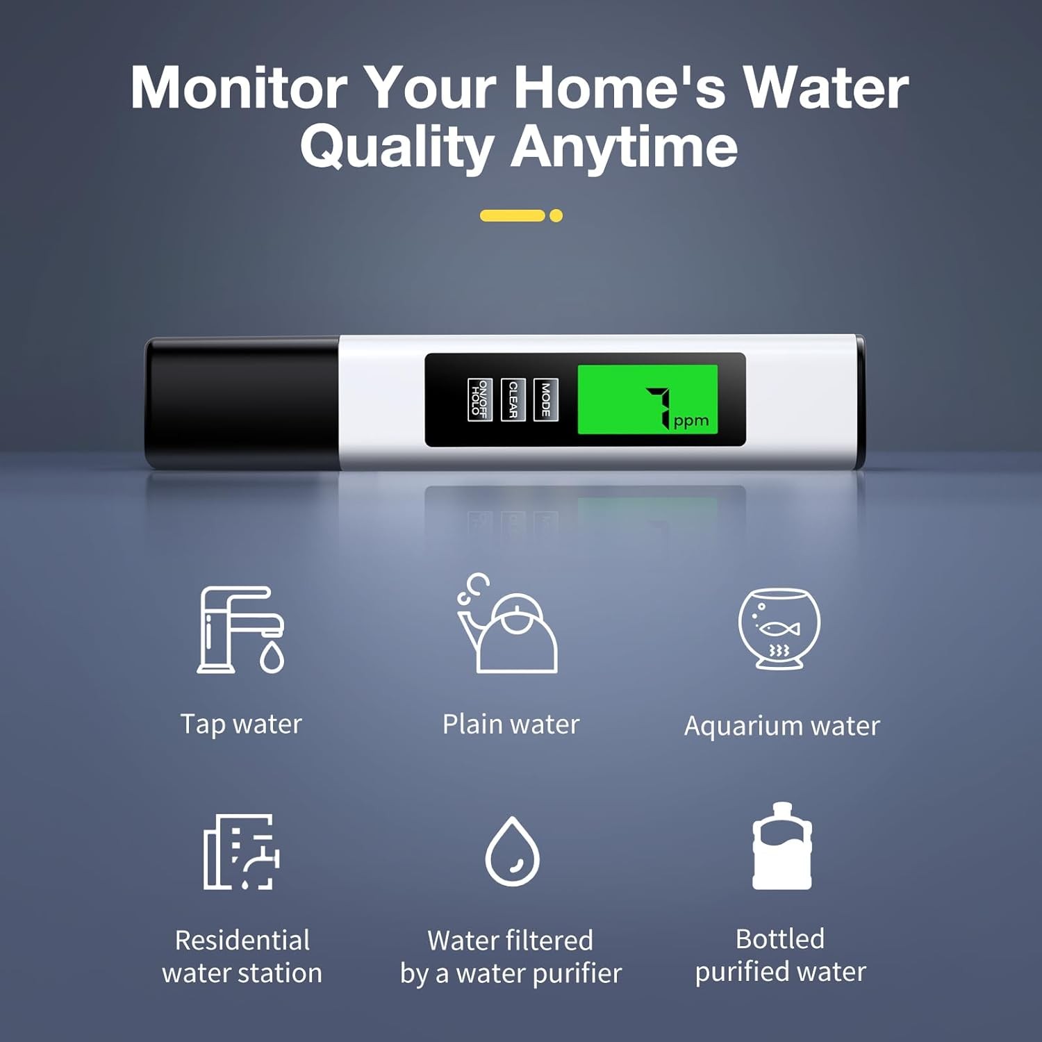 2025 All-New 4 in 1 Tds Meter Digital Water Tester - Accurate and White 
