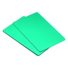0.8mm Metal Business Cards, 5pcs Name Laser Engraving Paper, Green