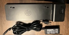 HP 2013 UltraSlim Docking Station with Power Adapter D9Y32AA ABA 