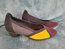 Arche CYRIAN Gray / purple / yellow Pumps Nubuck Leather Size 41 New SOLD OUT