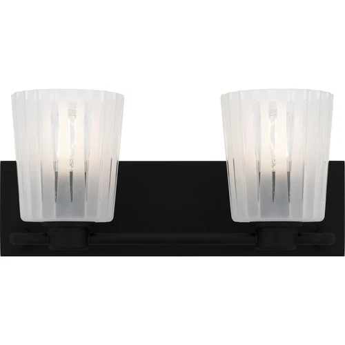 Quoizel RAY8616 Gray 2 Light 16"W Vanity Light - Black - Picture 1 of 7