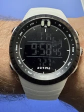 Activa X Invicta Men's 53mm Digital Black/White Shock Resistant Sport TPU Watch