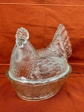 große Henne a. Nest  ca 1,69kgPressglas Huhn Dose (V) Flohbiss am Kamm