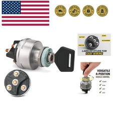 4-Position Universal Ignition Key Switch for 12V Car, Truck, Tractor, Trailer...