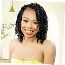 Passion Twist Hair 8 Inch 8 Packs, Pre Twisted Passion 8 Inch Pack of 8 1B