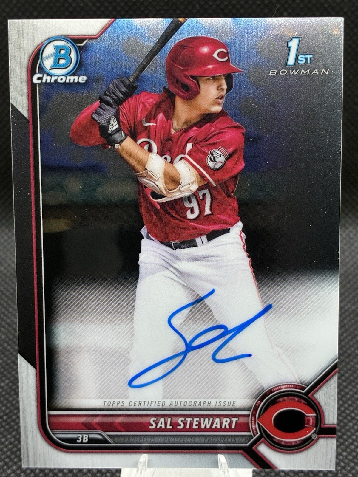 2022 Bowman Draft - Chrome Draft Pick Autographs Sal Stewart #CDA-SS (AU, RC)