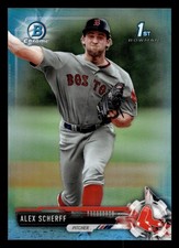 2017 BOWMAN DRAFT CHROME REFRACTORS SKY BLUE #BDC-9 ALEX SCHERFF NM 385/399