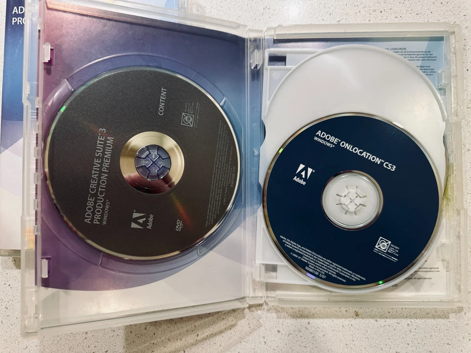 Adobe Creative Suite 3 Production Windows w Serial Number Key - 8 Discs - 2 box - Image 3 of 3