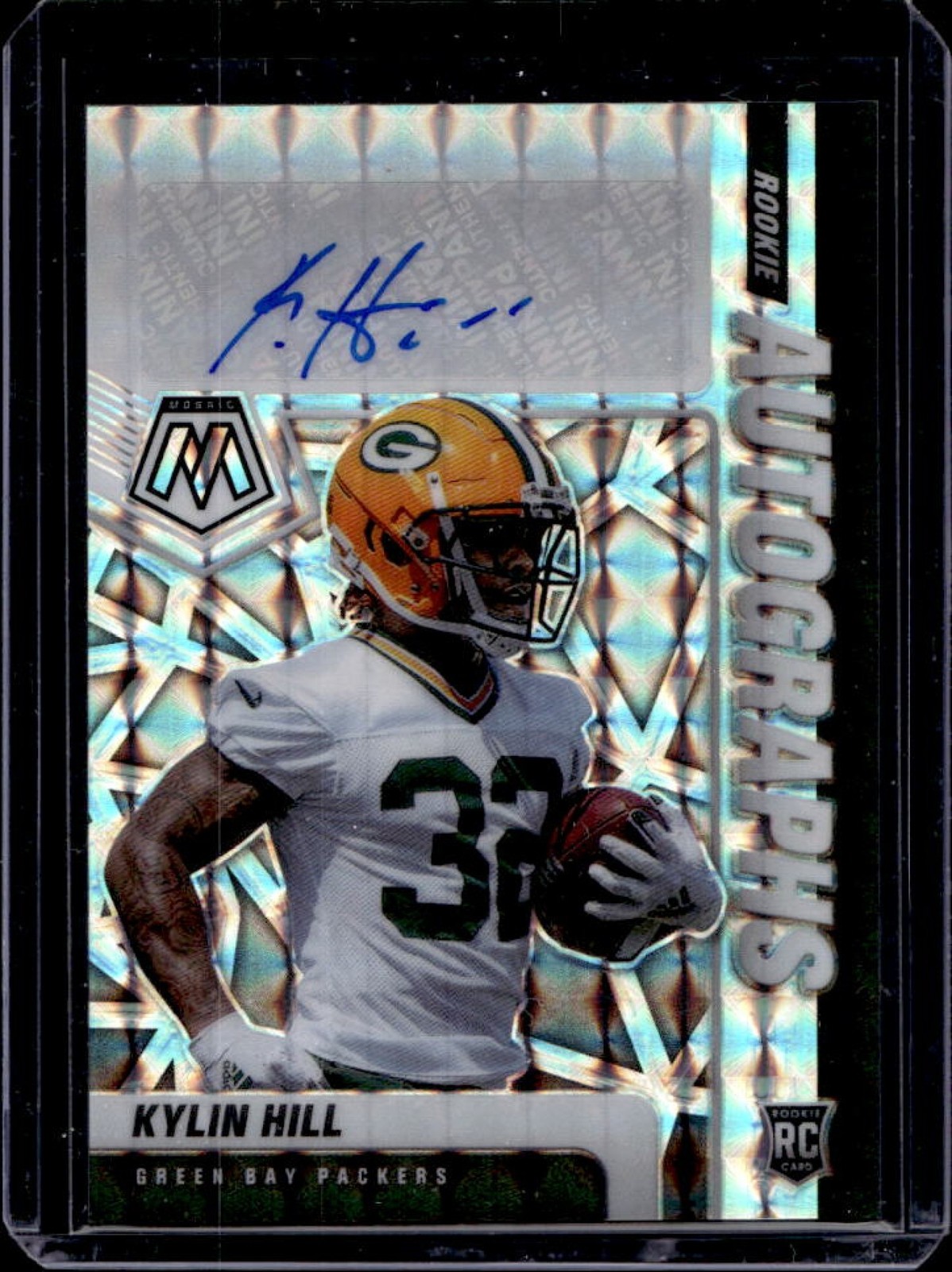 Kylin Hill Panini Mosaic Rookie Autographs Mosaic #RA85 Gold Mosaic
