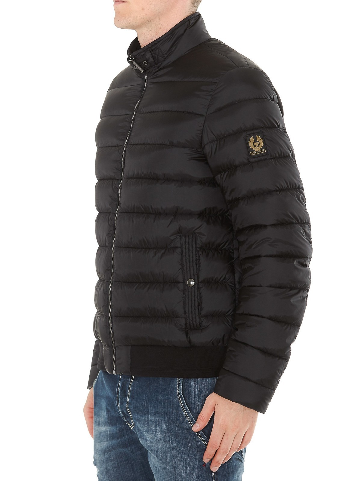 BELSTAFF CIRCUIT DOWN PUFFA BOMBER JACKET BLACK UK46 3XL RRP £350 NEW image 9