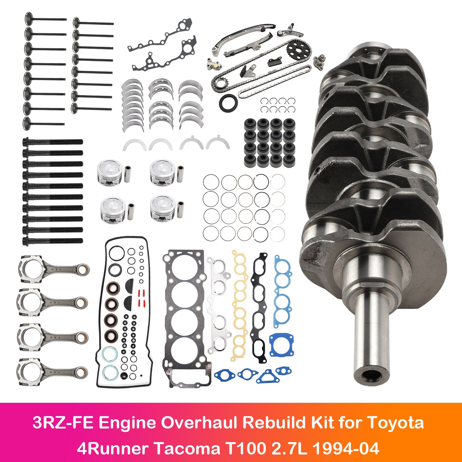 3RZ-FE Engine Overhaul Rebuild Kit for Toyota 4Runner Tacoma T100 2.7L 1994-04