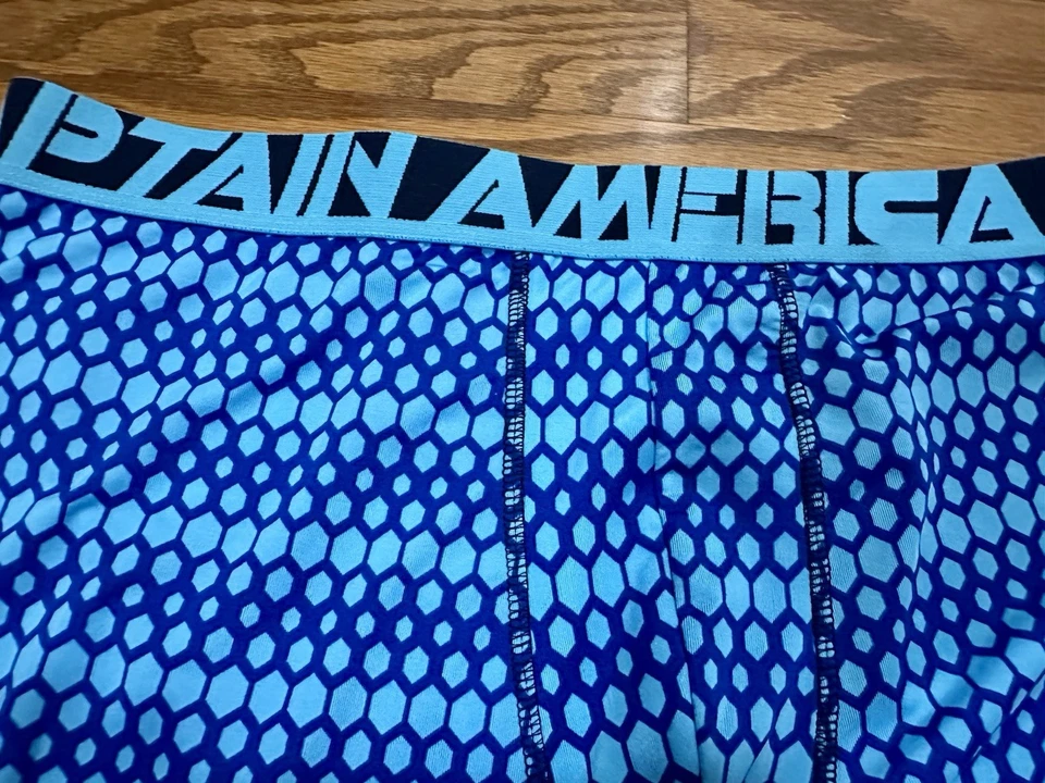 Bermuda de compressão Marvel Capitão América roupa íntima equipamento de academia cuecas boxer GG masculina - Imagem 3 de 4