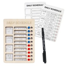 Kid Chores Chart Checklist Task Board with Double Sided Chore Cards and Marker