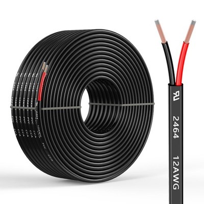 12 Gauge 2 Conductor 30FT Flexible Low Voltage PVC Copper Clad Electrical Wire