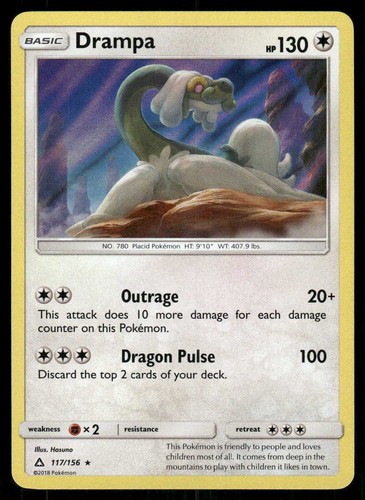 Pokemon Drampa 117/156 Ultra Prism Holo R LP