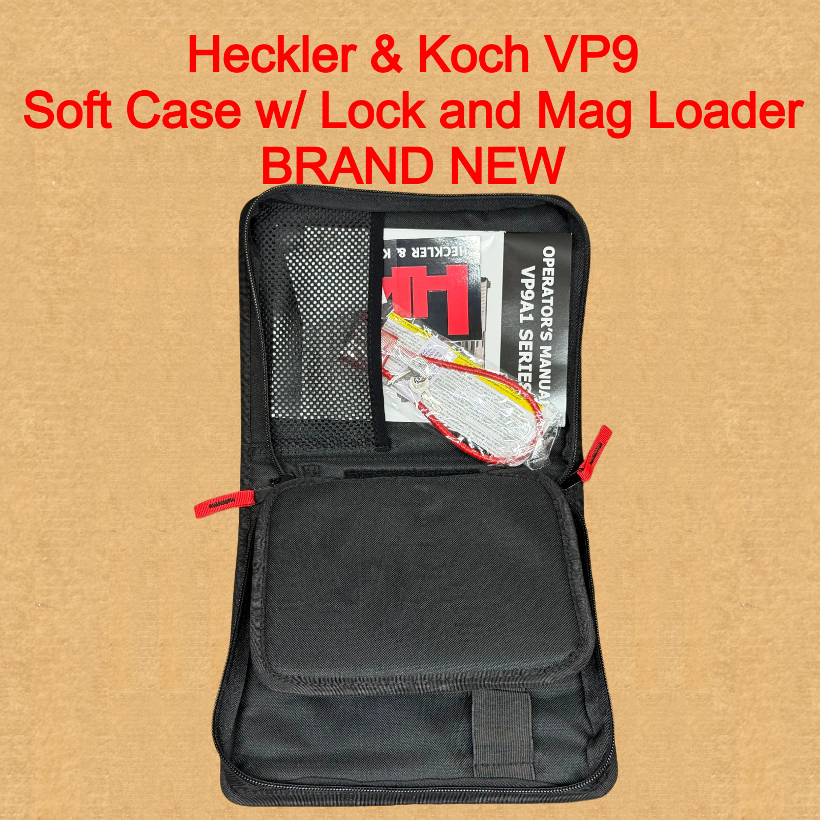 OEM Heckler & Koch HK VP9 Soft Case Black w/ Extras - BRAND NEW