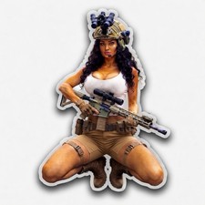 Girl Ar 15 Sticker Car Bumper Gun Decal .556 Tactical Military Nvg