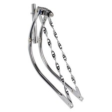 26" OG Lowrider Classic Bike Bicycle Bent Springer Fork 1" W/Twisted Bars Chrome