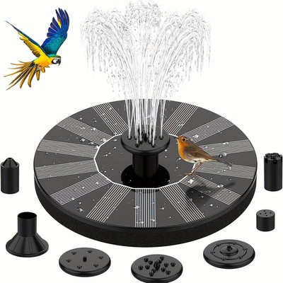 Solar Water Pump with Different Water Splash Nozzles - 2026 Upgraded Pond