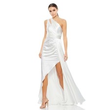 NWT Mac Duggal One Shoulder with Overskirt Dress - size 2