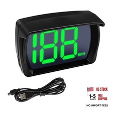 Car HUD GPS Digital Speedometer, Automotive MPH LED Large Font Head Up MP/H