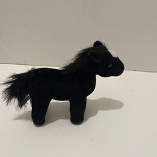Aurora Black White Stuffed Animal Plush 7" Horse Pony Toy