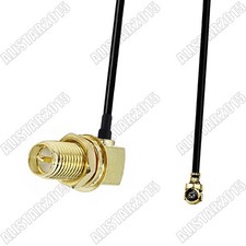 10x IPX/u.fl to RP-SMA Female Right Angle Pigtail 1.13mm Coax Cable for Wireless