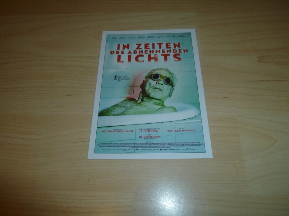 Cinema Filmkarte - In Zeiten des abnehmenden Lichts - Bruno Ganz Filmplakatkarte - Bild 1 von 1