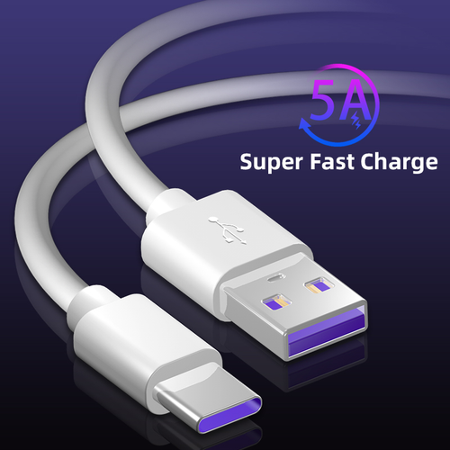 USB Type C Data Cable 5A Fast Charging USB-A to USB-C Charger Cord For Phone - Picture 2 of 15