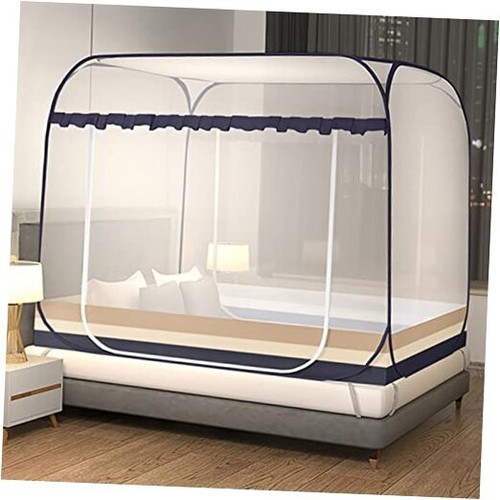 Folding Mosquito Net Tent Canopy Curtains for Beds Pop Up Mosquito Net Purple