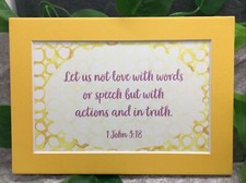 New Handmade 5x7 Matted 4x6 Religious Scripture Inspirational Free Ship 429