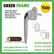 Yale Trojan Sparta Tilt & Turn UPVC Window Handle 35mm Spindle 0275-2060-SS-35