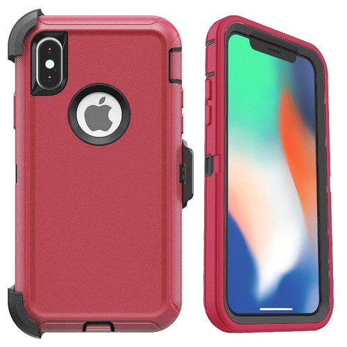For iPhone X XS XR 11 12 13 14 15 Pro Defender Case Shockproof Cover Belt Clip - 第 29/31 張圖片