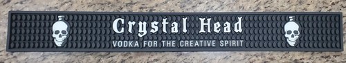 Crystal Head Vodka Rubber Bar Rail Runner Bartender Spill Mat 27" x 3.25" NEW FS